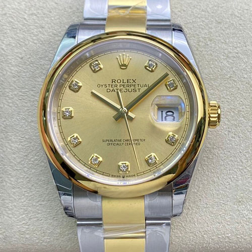 GM製最高級ロレックスコピー デイトジャスト36mm 3235搭載 M126203-0018 シャンパン