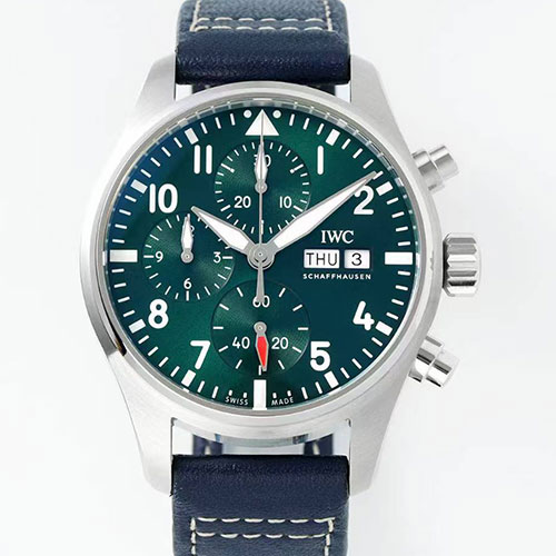 APS製新品 IWCコピー インターナショナルウォッチカンパニー パイロットウォッチ クロノグラフ グリーン IW378005 グリーン