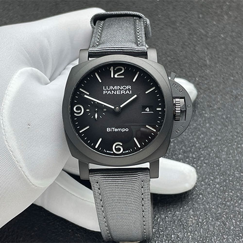 【VS製】パネライコピー ルミノール ドゥエ PAM1467 Luminor BiTempo Titanium DLC 圧倒的に綺麗