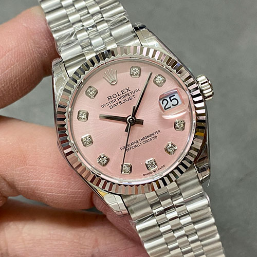 GS製 ロレックスコピーM278274-0032 デイトジャスト31mm ピンク文字盤 2236搭載 高級感感じる