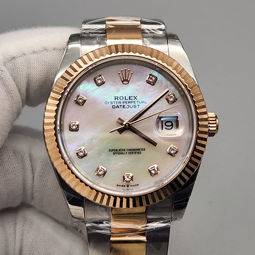 XT製メーカー製  ロレックスコピー  126331NG デイトジャスト 41mm ホワイトシェル