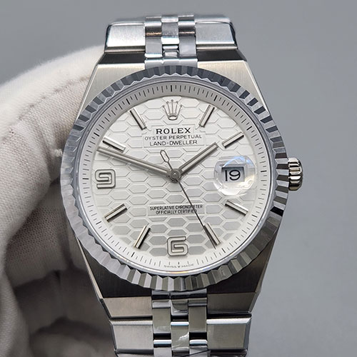 EB工場 加重版 ロレックスコピー ランドドゥエラー 127334 シルバー 7135搭載