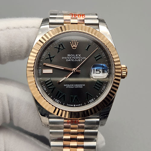 【XT工場製】デイトジャスト 41 126331 スレート/グリーンローマ、ロレックスコピー専門店ikebukuro777