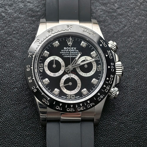 【BDS製造 加重版】ロレックスコピー コスモグラフデイトナ 116519LNG ブラック 8Pダイヤモンド 40mm 砲金