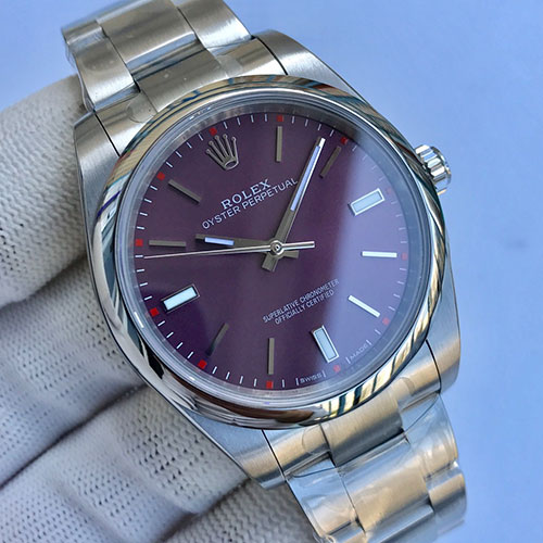 【TW製 ロレックスコピー】 オイスターパーペチュアル 39mm 114300 レッドグレープ 愛用腕時計