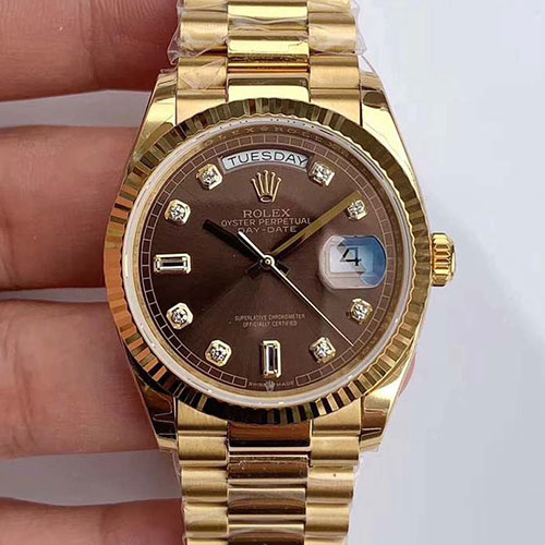 (GM工場) ロレックスコピー M128238-0022 デイデイト 36mm ブラウン ご自慢の品質